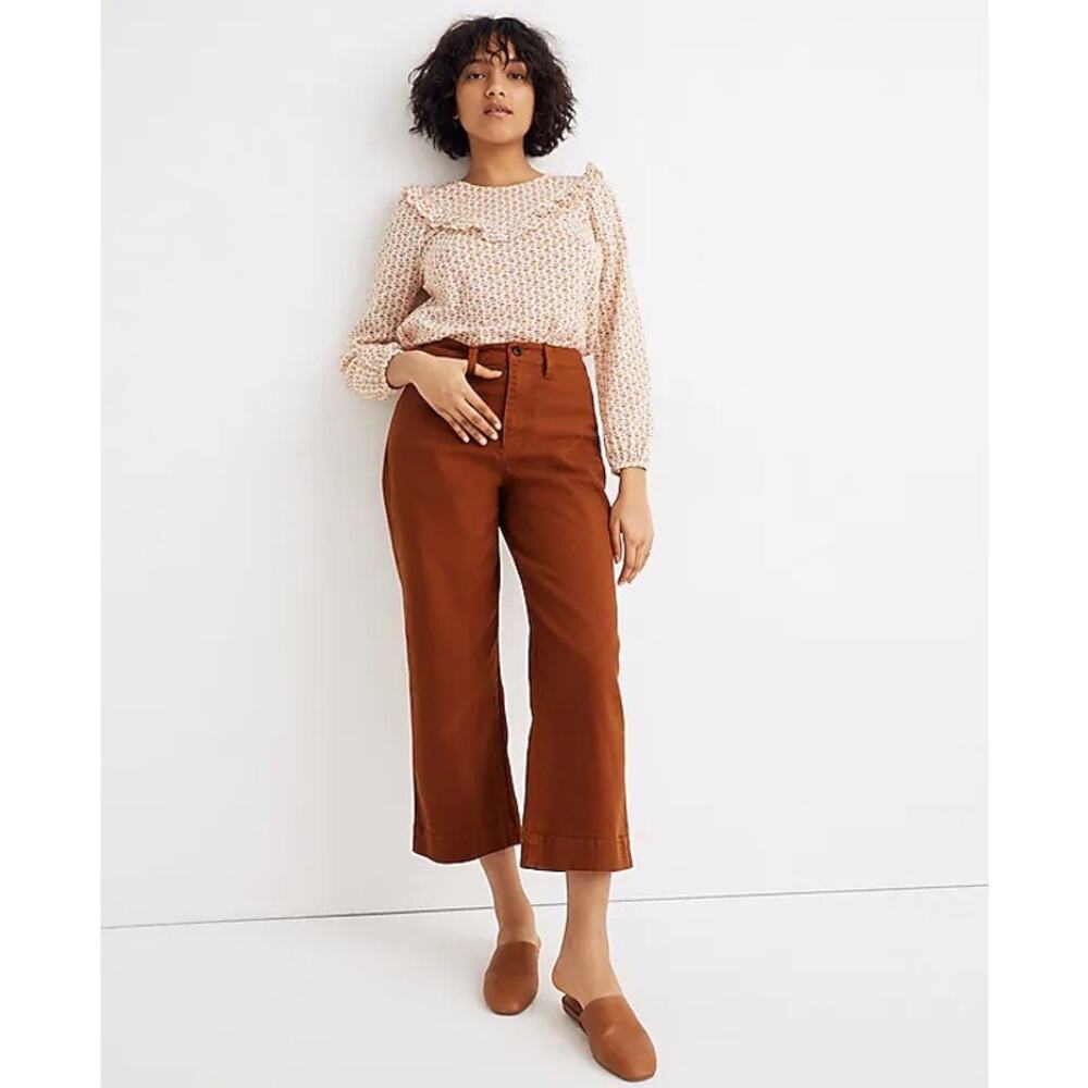 Madewell Curvy Slim Emmett Wide-Leg Crop Pants